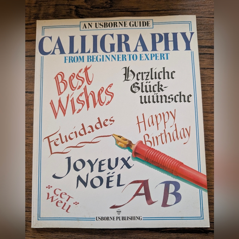 Usborne Calligraphy From Beginner To Expert Guide Paperback Book